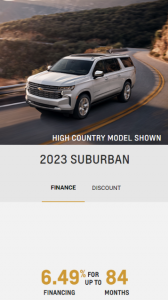 2023 Chevy Chevrolet Chev Suburban Finance Specials Offers Incentives Sunshine Coast GM British Columbia BC
